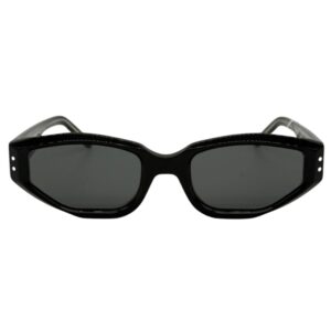sunglasses oscar and frank women butterfly shape black acetate grey lenses antireflective coating essilor uv protection