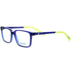eyeglasses playmobil kids square shape blue plastic frame green details