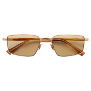 sunglasses gast unisex geometrical shape matte gold metallic frame honey brown lenses antireflective coating uv protection