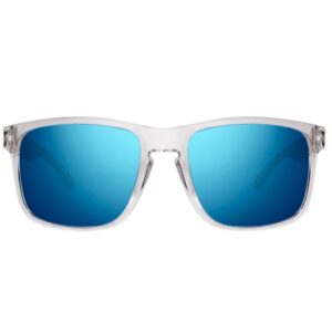 sunglasses kypers men square shape transparent acetate polarized aqua mirror lenses uv protection