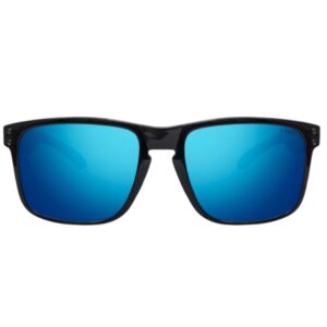 sunglasses kypers men square shape black plastic frame polarized aqua mirror lenses uv protection