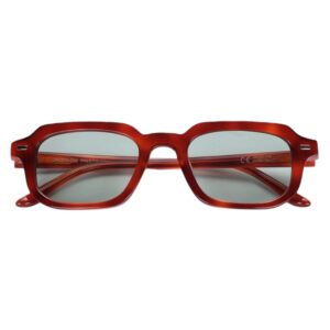 sunglasses johnocera unisex square shape brown acetate green lenses uv protection