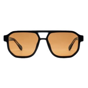 sunglasses kypers aviator shape unisex black acetate orange polarized lenses uv protection