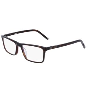 eyeglasses zeiss men rectangular shape dark brown havana acetate