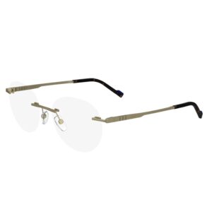 eyeglasses zeiss unisex round shape titanium griff frame matte gold color