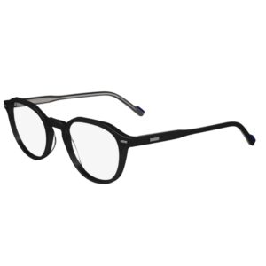 eyeglasses zeiss men round shape black acetate