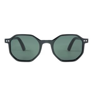 Unisex γυαλιά ηλίου Suns Good The Octagon SG19 C001 μαύρα με σκούρους πράσινους φακούς