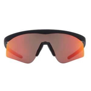 sunglasses suns good sport frame mask matte black plastic frame red supermirror lenses uv protection